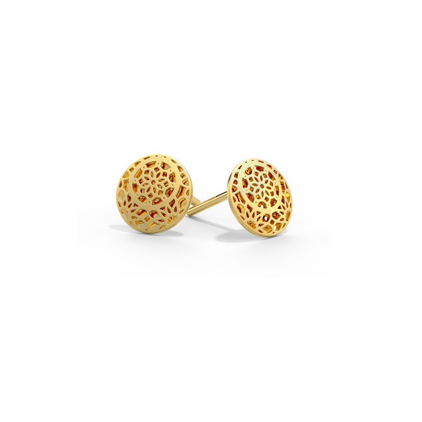Baroque Cutout Gold Stud Earrings Baroque Cutout Gold Stud Earrings