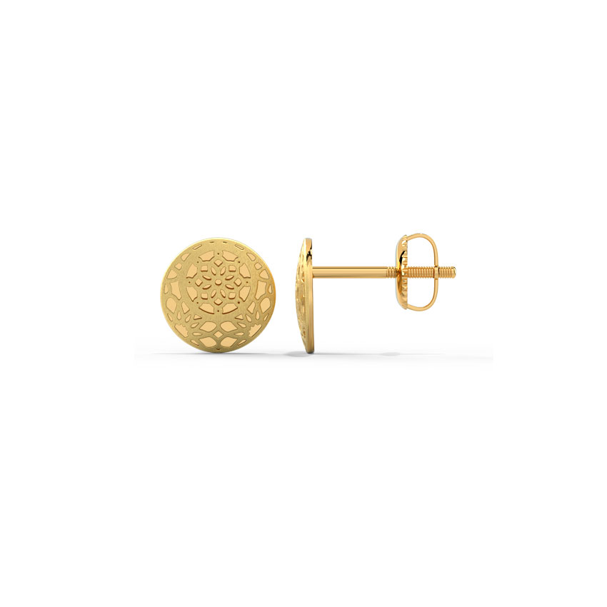 Baroque Cutout Gold Stud Earrings Baroque Cutout Gold Stud Earrings
