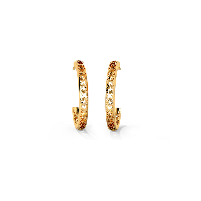 Abstract Cutout Hoop Earrings
