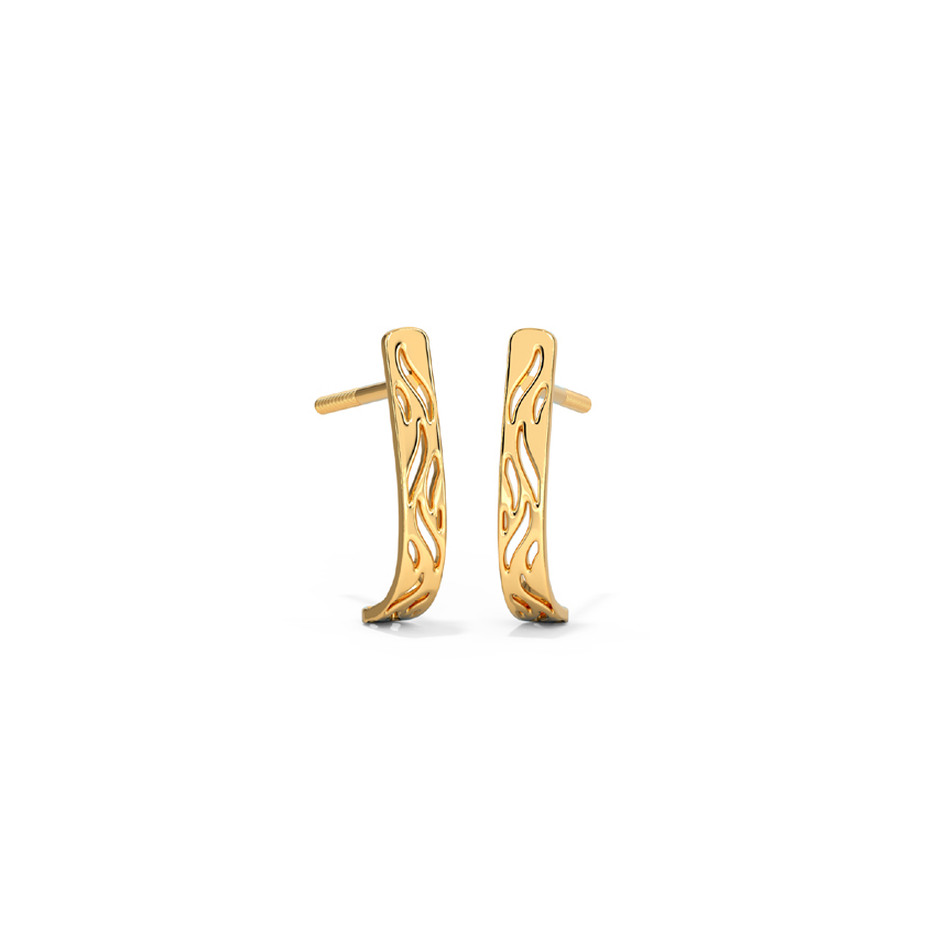 Streaks Cutout Hoop Earrings