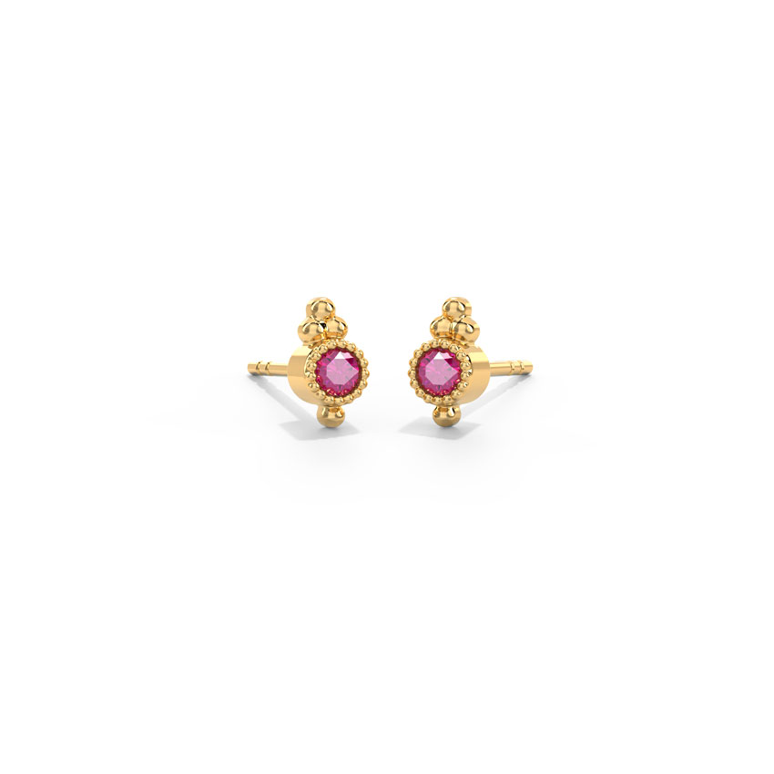 Carmine Stud Earrings