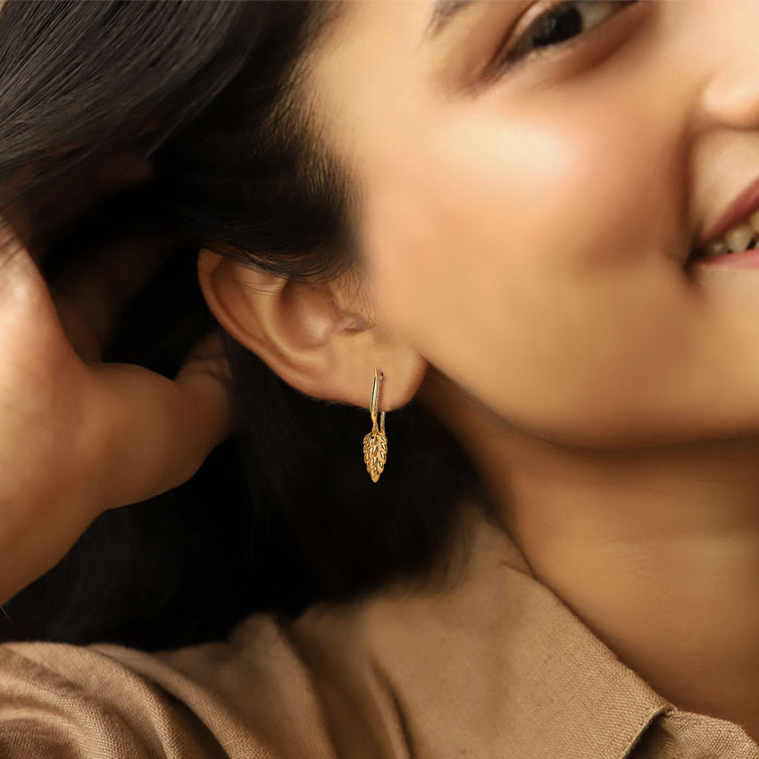 Gold Earrings 14 Karat Yellow Gold Whimsy Gold Drop Earrings