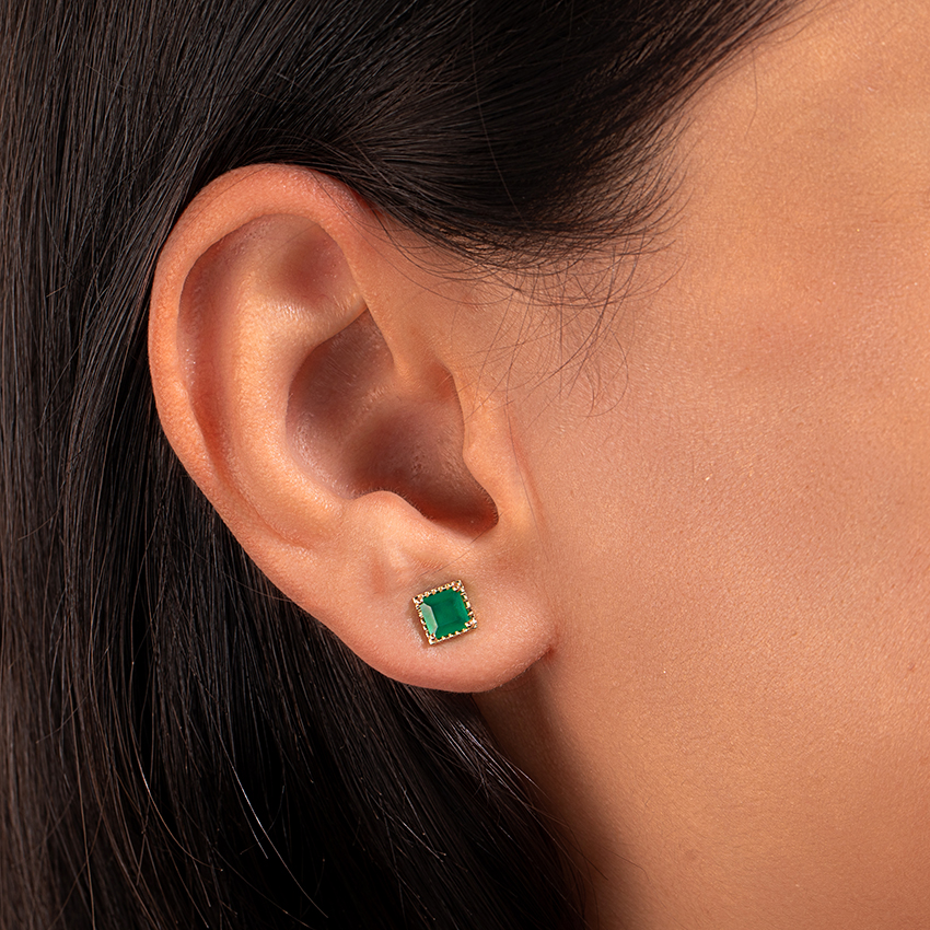 Bella Classy Gemstone Stud Earrings