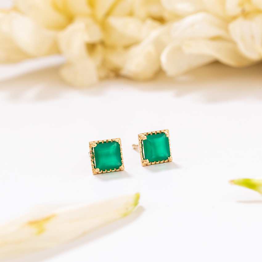 Bella Classy Gemstone Stud Earrings