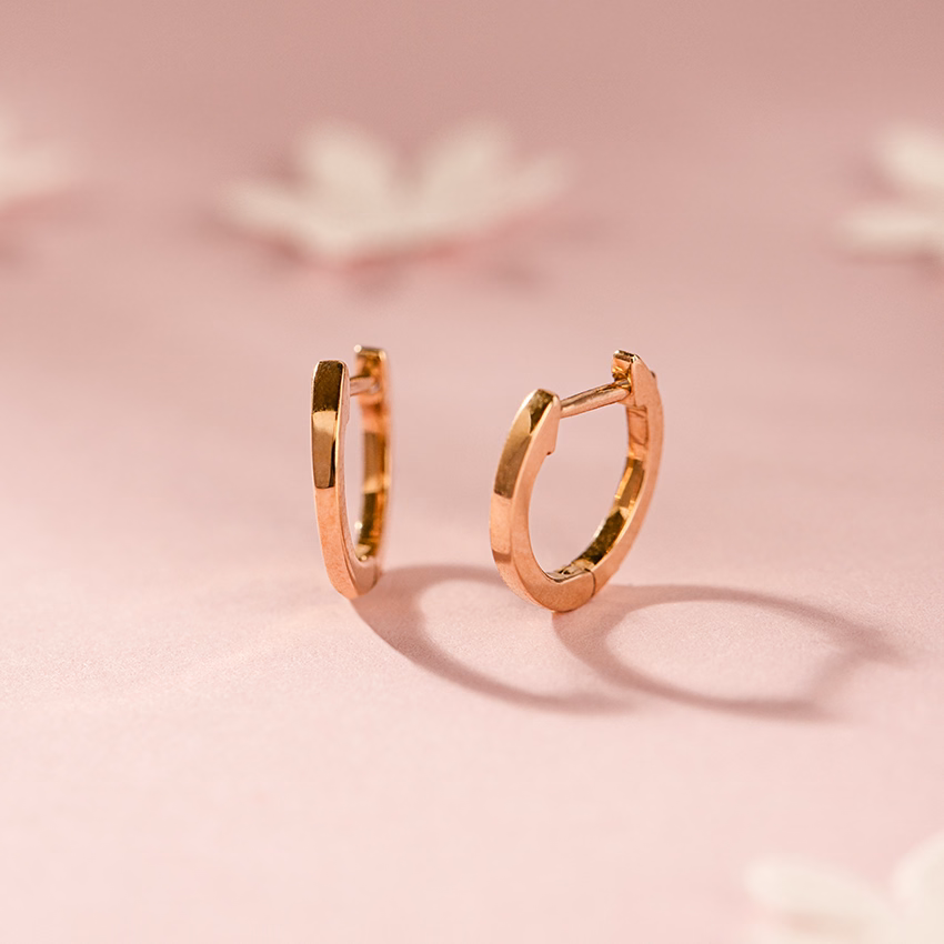 Gold Earrings 18 Karat White Gold Ashvi Classic Kids' Gold Earrings