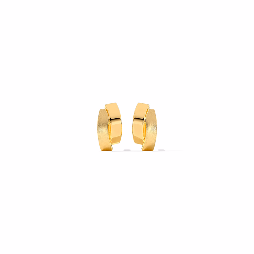 Gold Earrings 14 Karat Yellow Gold Happy Face Earring