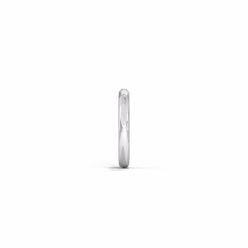 Gold Earrings 14 Karat White Gold Bhaijaan Gold Hoop for Men