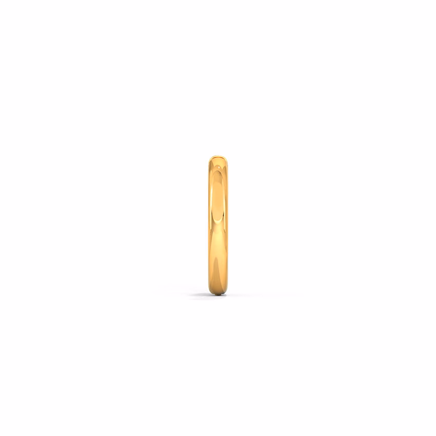Gold Earrings 14 Karat Yellow Gold Bhaijaan Gold Hoop for Men