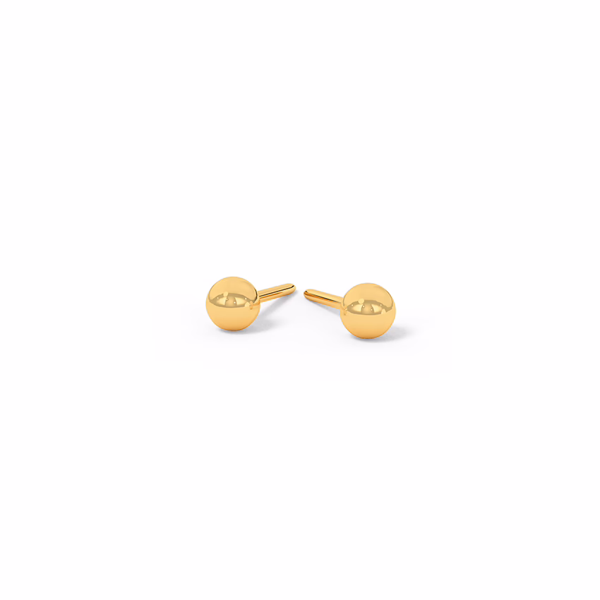 Gold Earrings 18 Karat Yellow Gold Alor Gold Stud Earrings for Kids