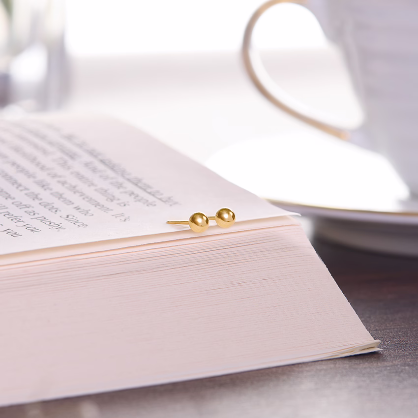 Gold Earrings 18 Karat Yellow Gold Gildora Gold Stud Earrings for Kids