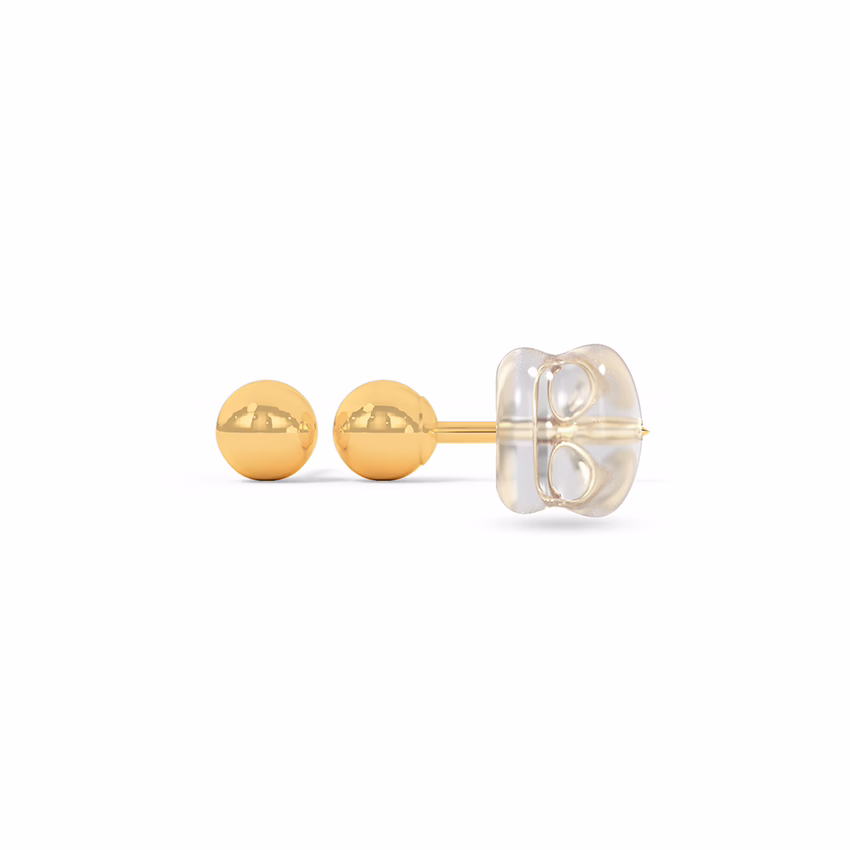 Gold Earrings 18 Karat Yellow Gold Gildora Gold Stud Earrings for Kids