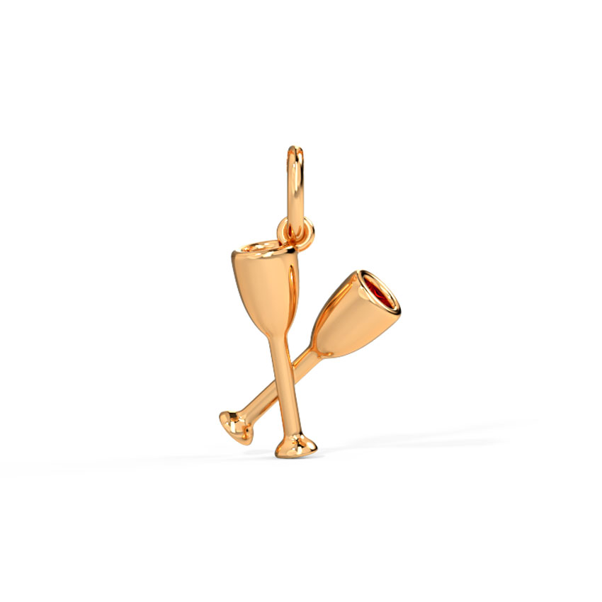 Gold Charms 14 Karat Rose Gold Celebration Love Gold Charm