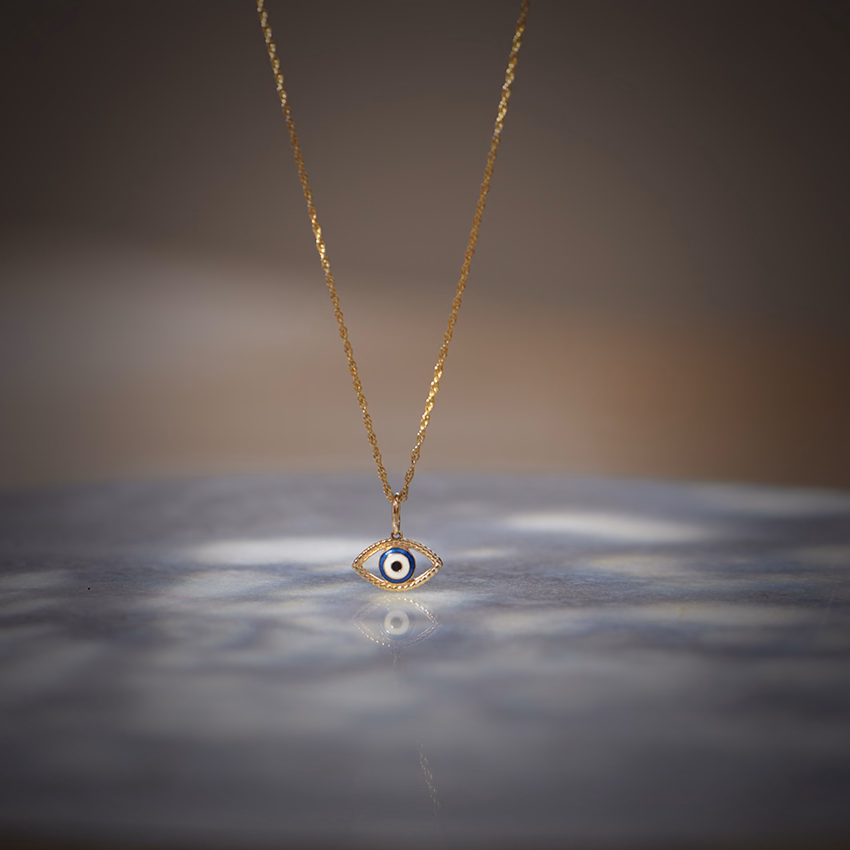 Gold Charms 18 Karat Yellow Gold Exclusive Evil Eye Gold Charm