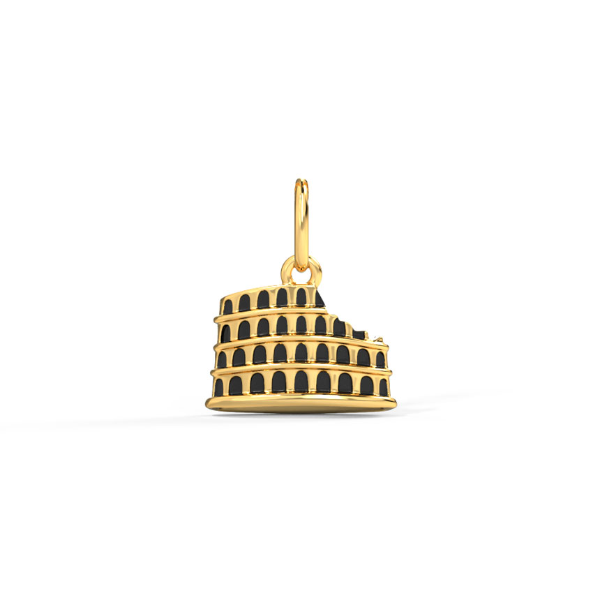 Gold Charms 14 Karat Yellow Gold Colosseum Gold Travel Charm
