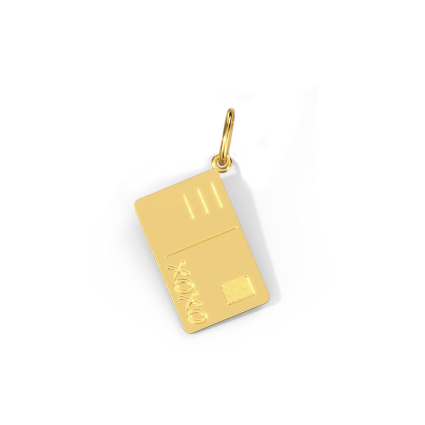 Message Gold Charm