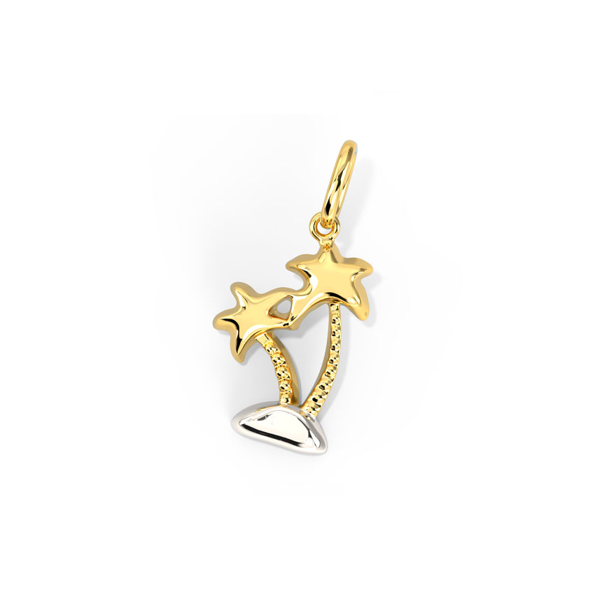 Palm Tree Gold Travel Charm