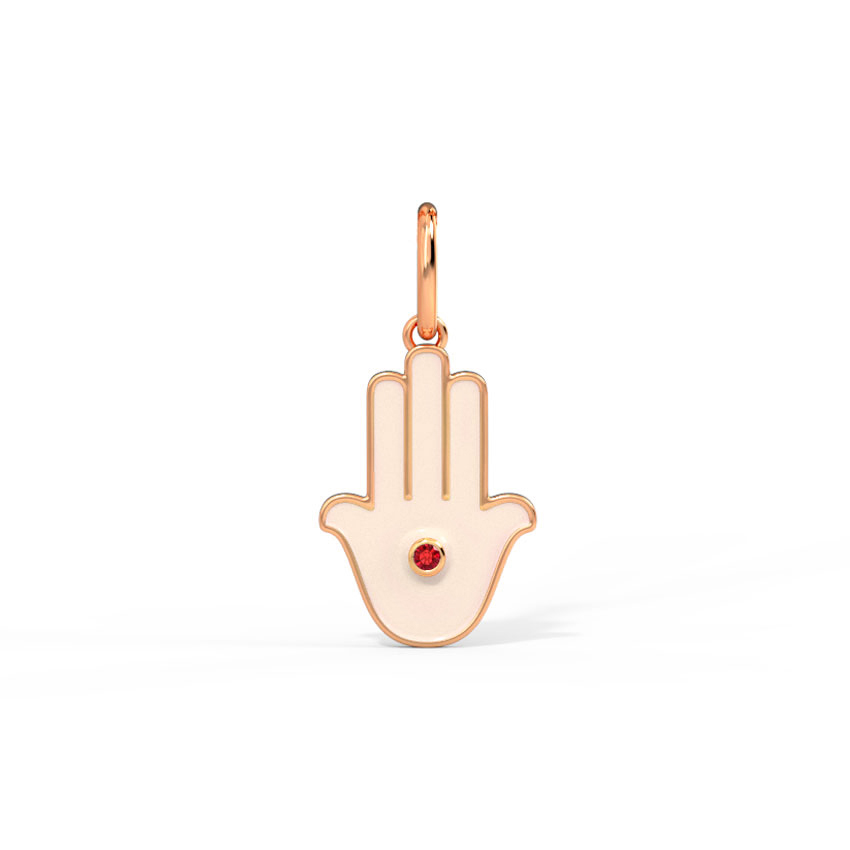 Gold,Gemstone Charms 14 Karat Rose Gold Hamsa Good Luck Gold Charm