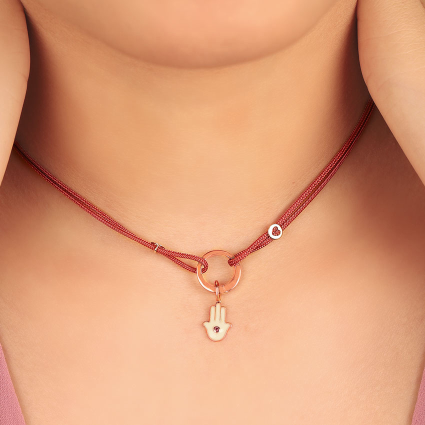 Gemstone Charms 14 Karat Rose Gold Hamsa Good Luck Gold Charm