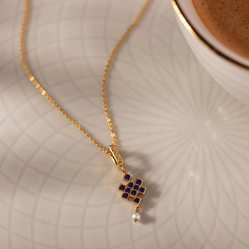 Endless Knot Gold Charm Pendant Modern Chain Pendants CaratLane