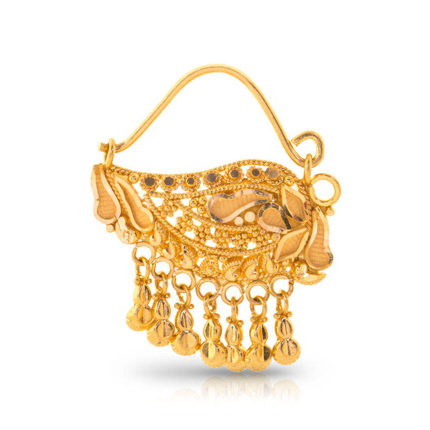 Anuya Beaded Gold Nath