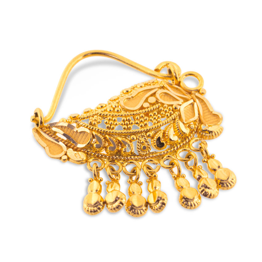 Anuya Beaded Gold Nath