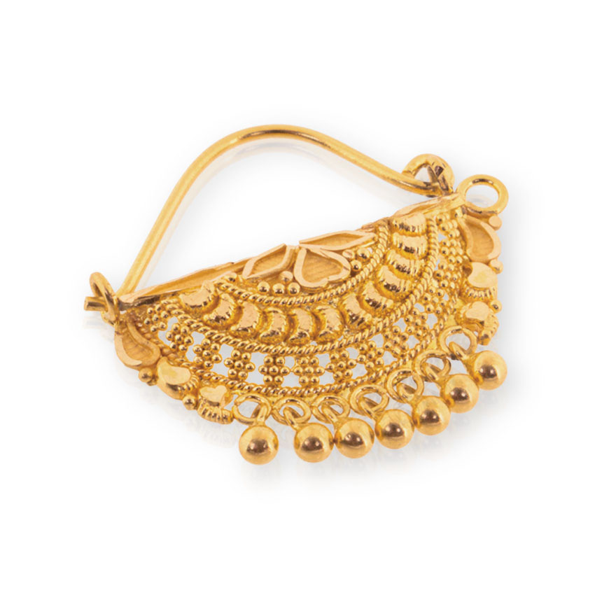 Joly Beaded Gold Nath