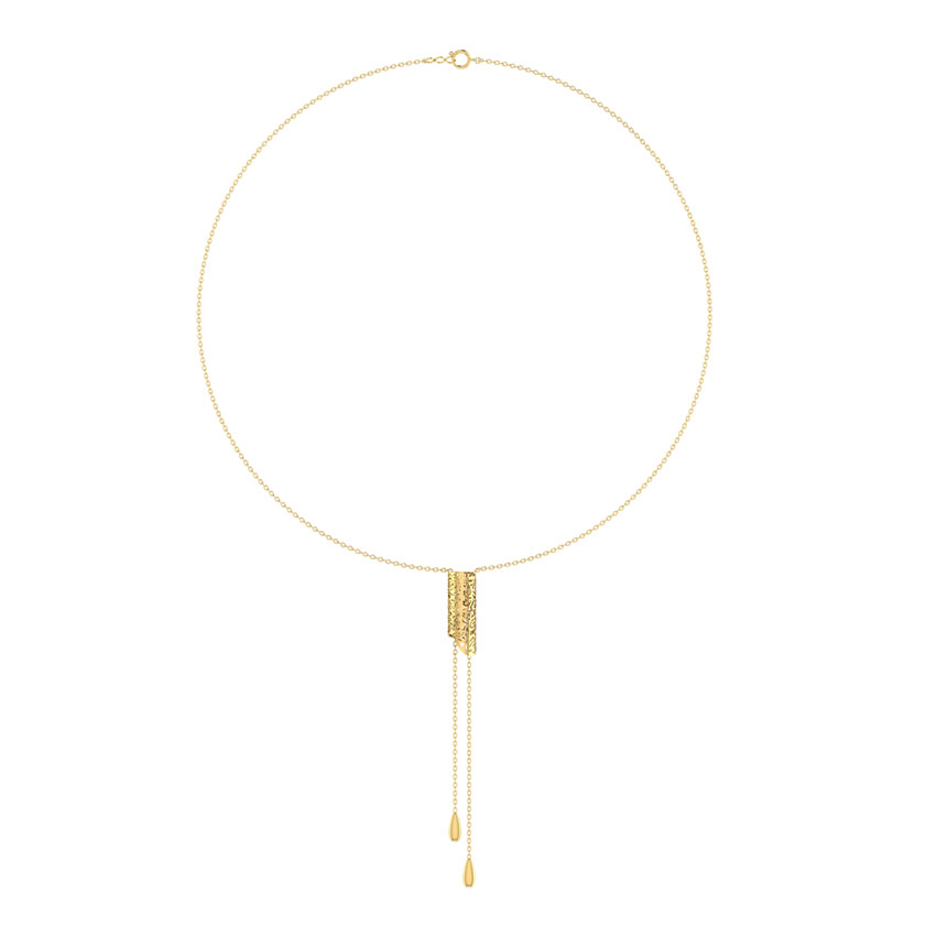 Sally Floral Fold  Lariat Necklace