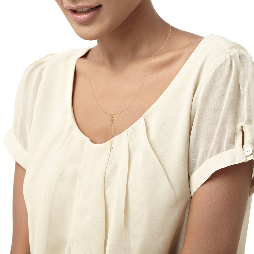 Sally Floral Fold  Lariat Necklace