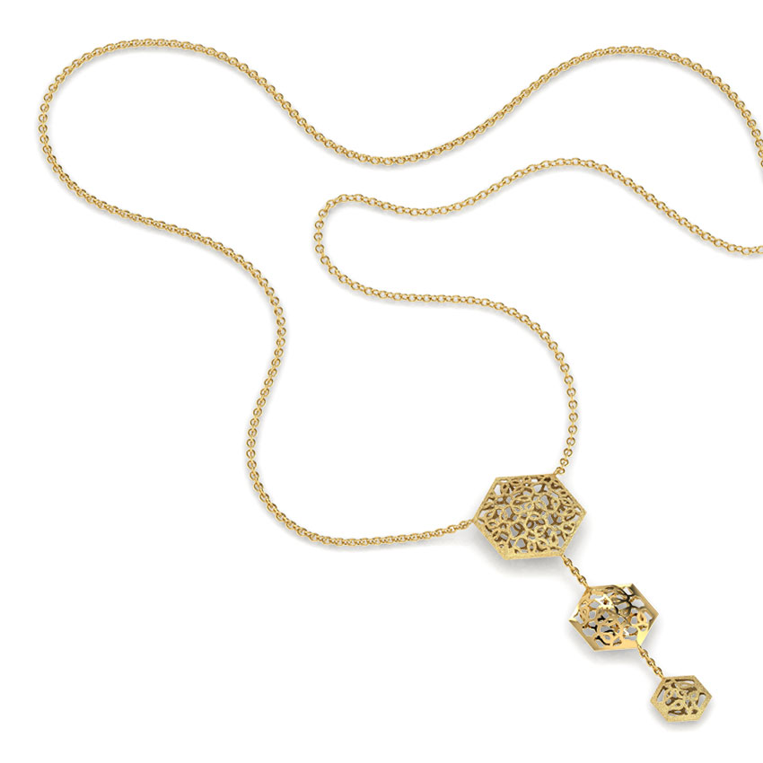 Calico Cutout Necklace