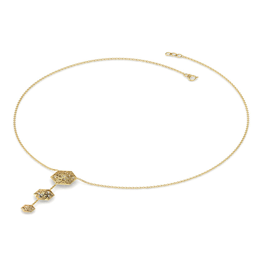 Calico Cutout Necklace