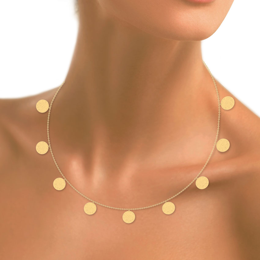 Georgina Hammered Gold Necklace
