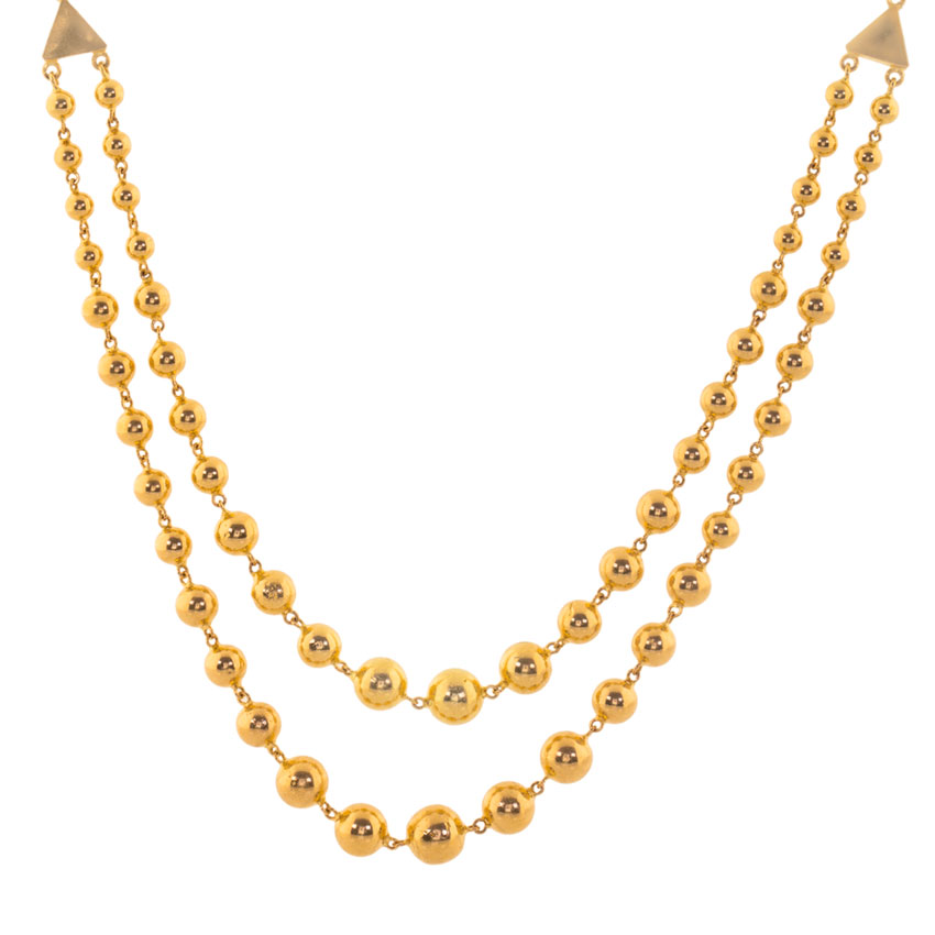 Hina Beaded Gold Necklace