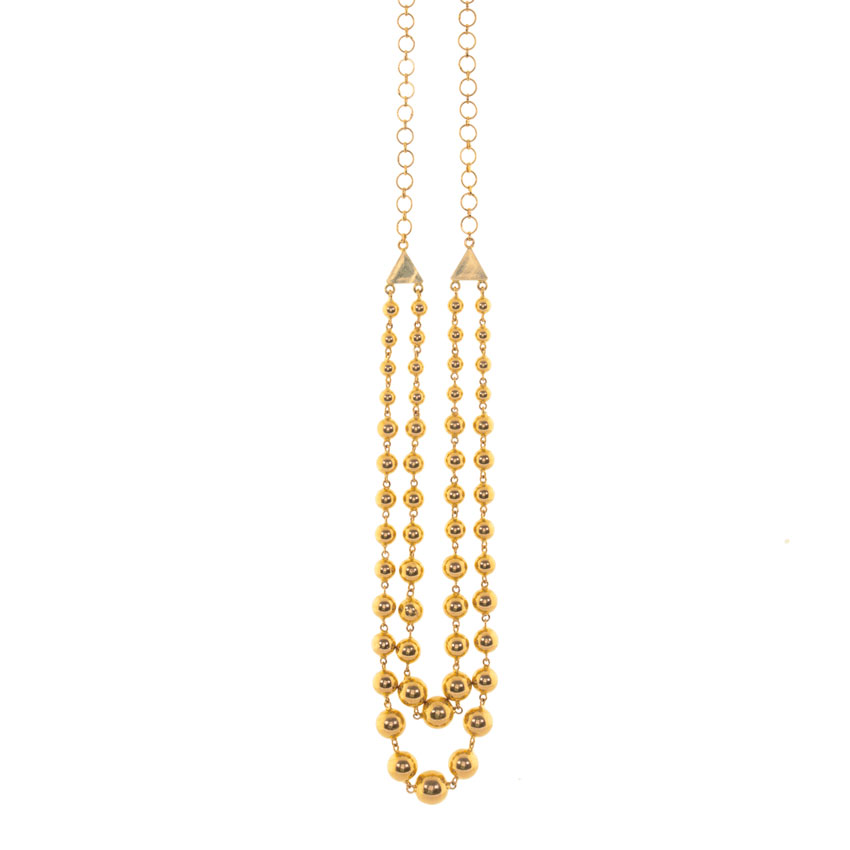 Hina Beaded Gold Necklace