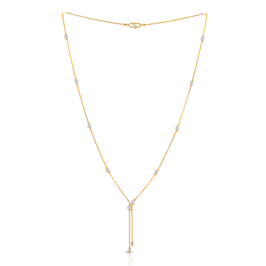 Textured Bead Y Necklace