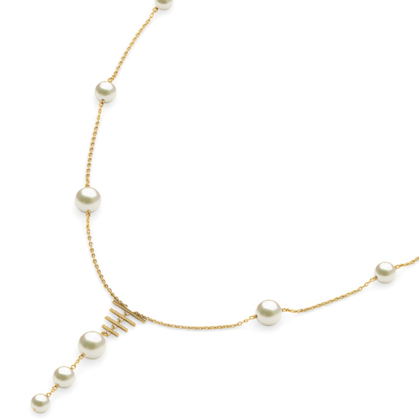 Station Pearl Y Necklace