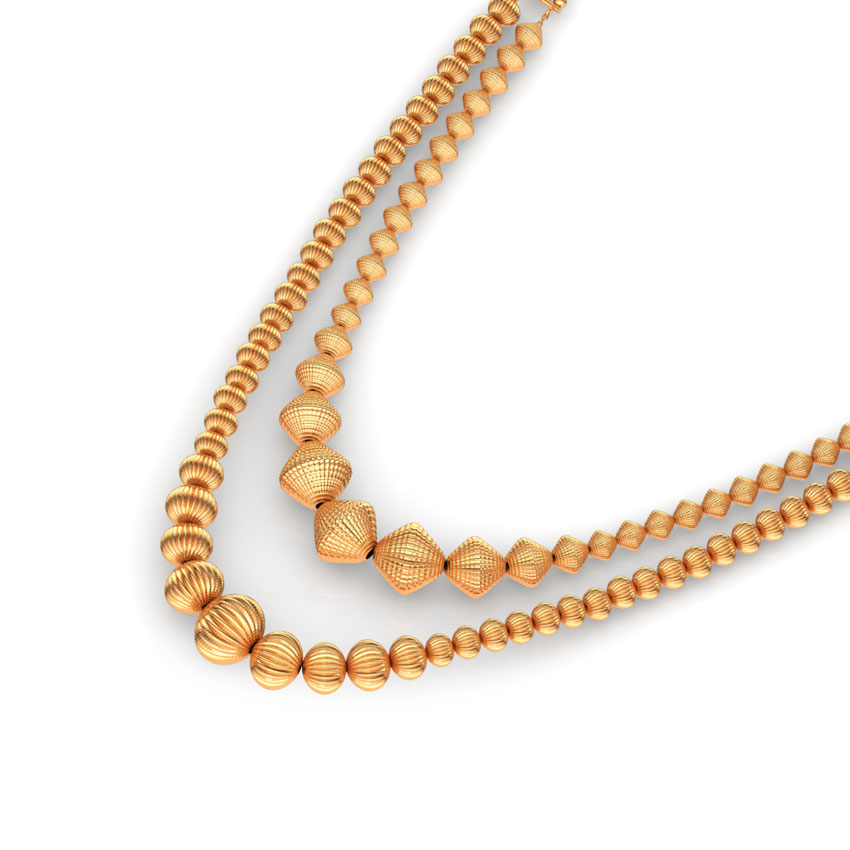 Duo-Line Beads Gold Necklace Duo-Line Beads Gold Necklace