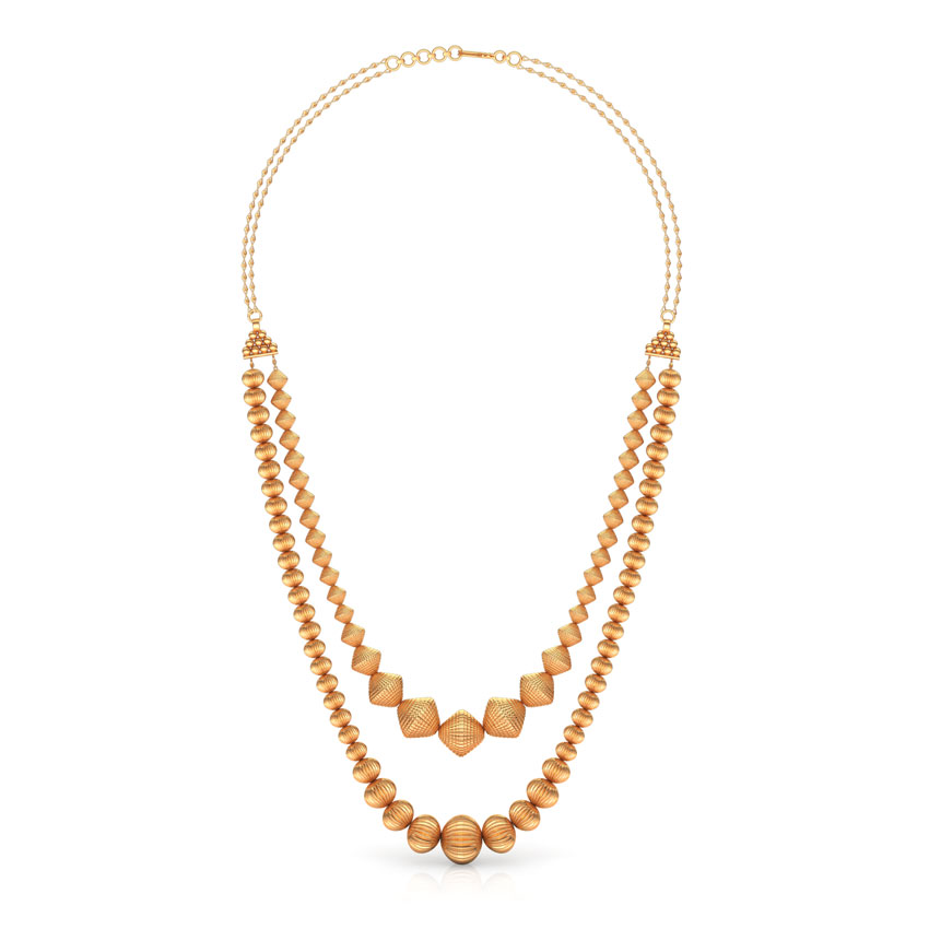 Duo-Line Beads Gold Necklace Duo-Line Beads Gold Necklace
