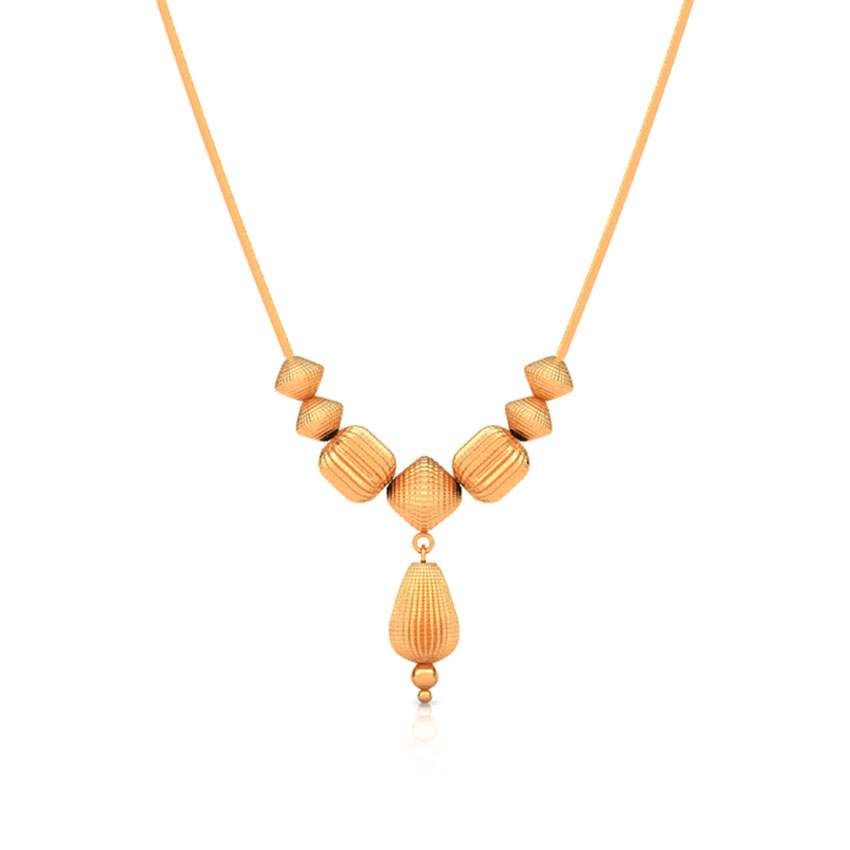 Minimalistic Beaded Gold Necklace