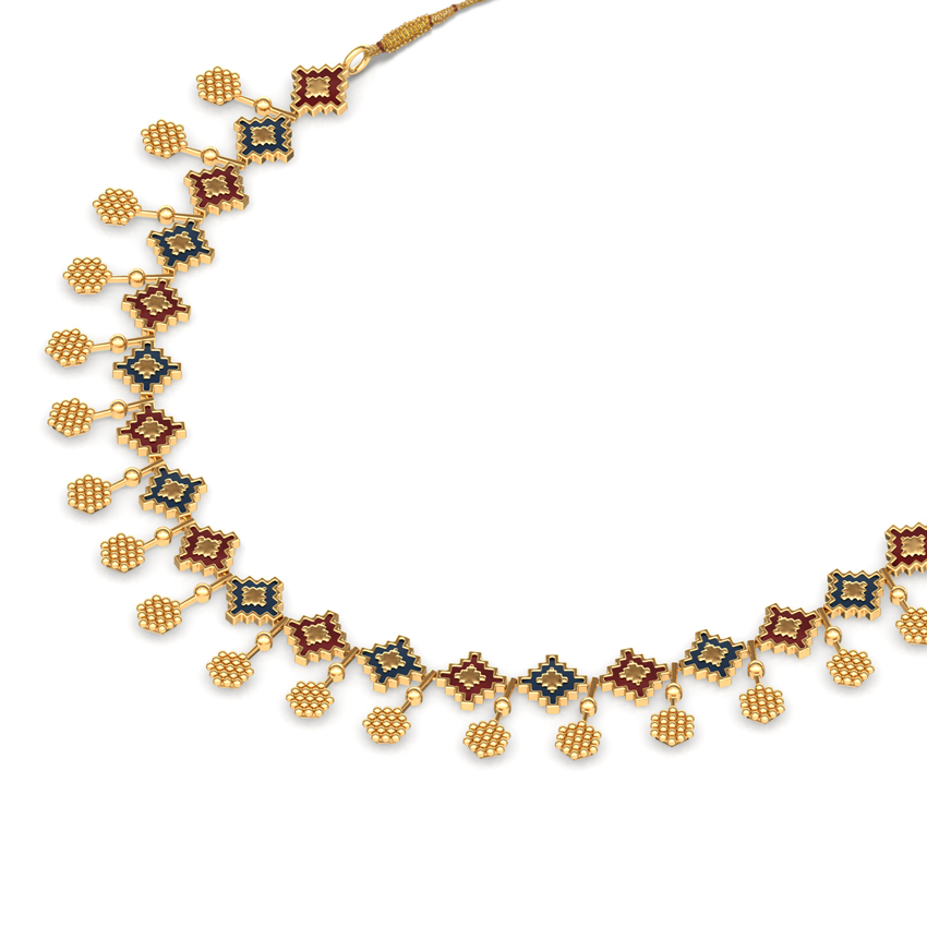 Granular and Enamel Gold Necklace Granular and Enamel Gold Necklace