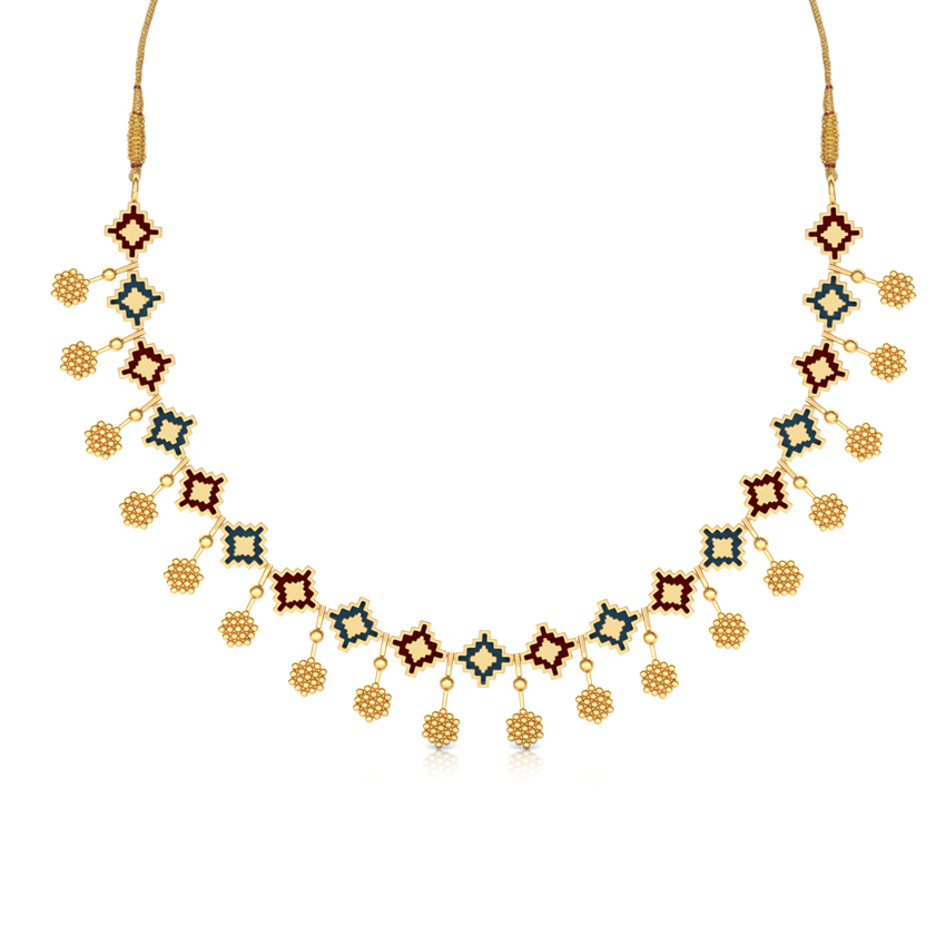 Granular and Enamel Gold Necklace Granular and Enamel Gold Necklace