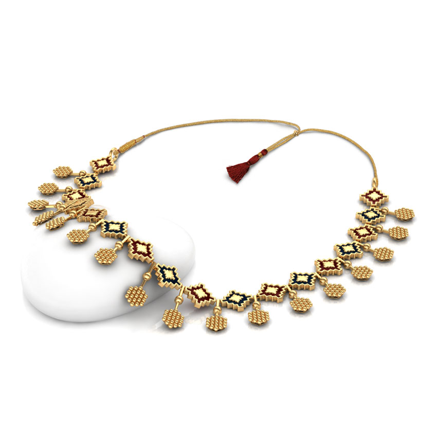 Granular and Enamel Gold Necklace Granular and Enamel Gold Necklace