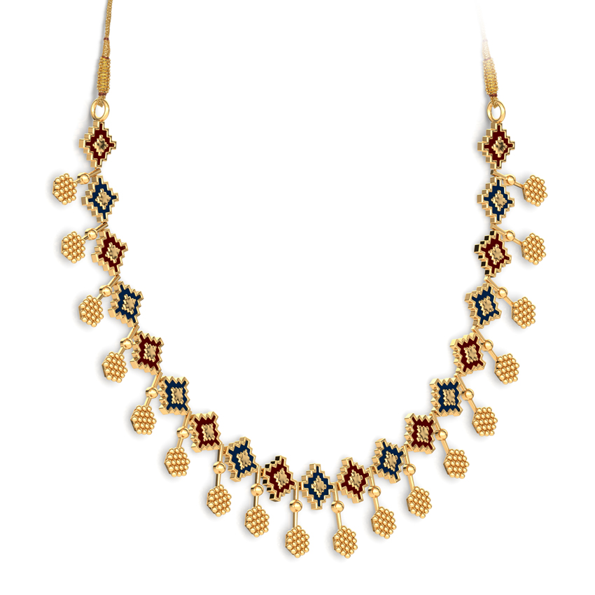 Granular and Enamel Gold Necklace Granular and Enamel Gold Necklace