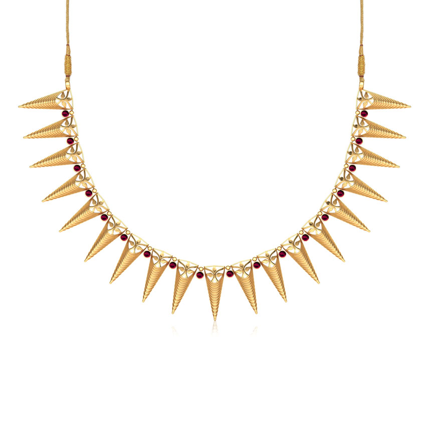 Conical Beads Gold Necklace