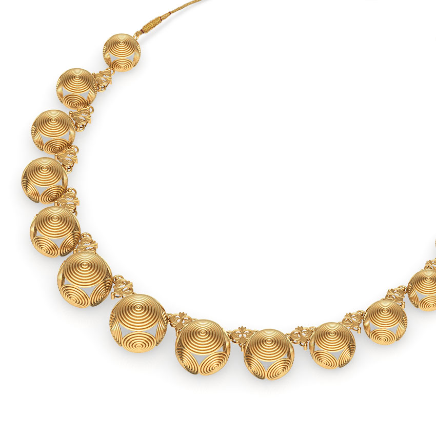 Dome Swirl Gold Necklace Dome Swirl Gold Necklace