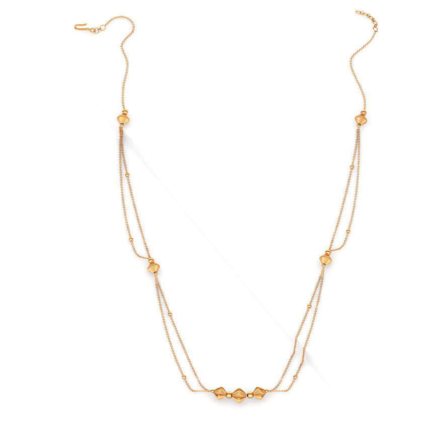 Dainty Bead Gold Necklace