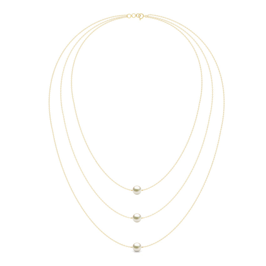 Trio Pearl Layered Necklace Trio Pearl Layered Necklace