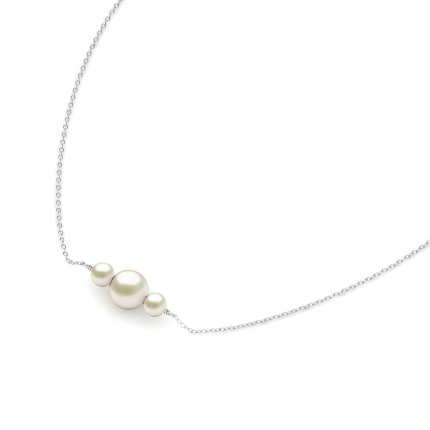 Tri Pearl Gemstone Necklace Tri Pearl Gemstone Necklace