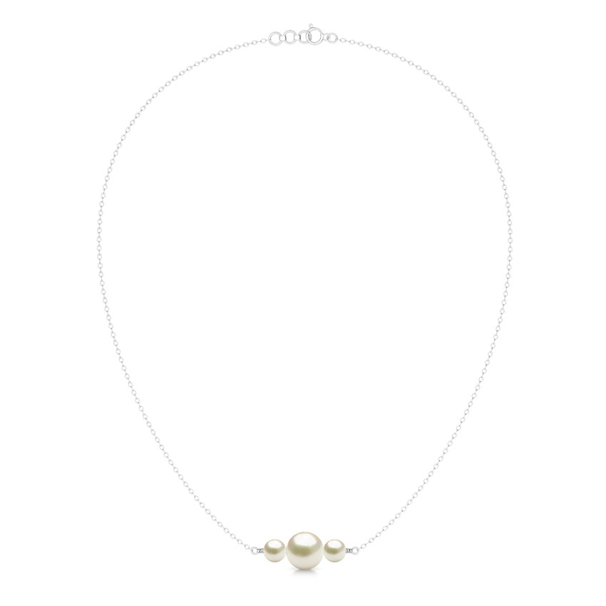 Tri Pearl Gemstone Necklace Tri Pearl Gemstone Necklace