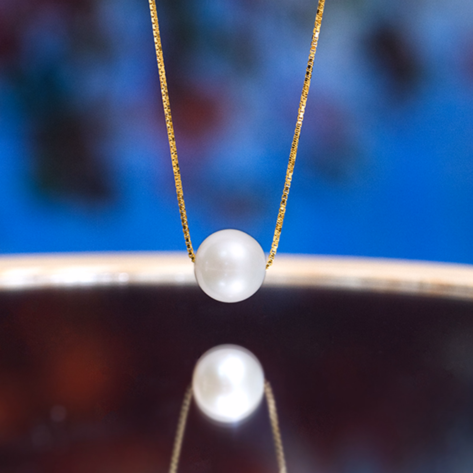 Gemstone Necklaces 14 Karat Yellow Gold Solitary Pearl Necklace