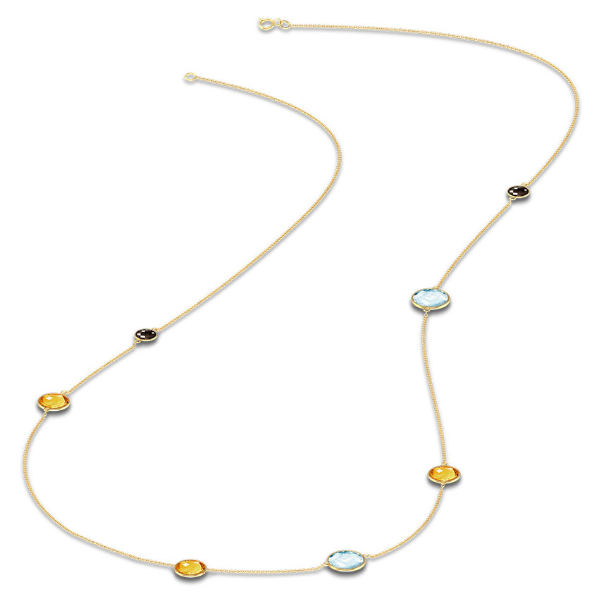 Asymmetric Gemstone Necklace